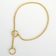 Ring 5 Medium Gold Coloured Snake Chain 55cm