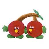 Fruit Salad Plush Squeaky Toy Twin Cherries