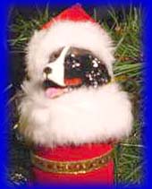Velvet Christmas Tree Stocking - Bernese M.Dog