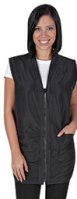 Betty Dain Glitz Vest - Black with Rhinestone Zipper Closure 