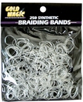 Gold Magic Clear Elastic Braiding Bands 250 bands per pack GM-00206