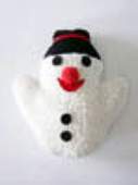 Fleece Squeaky Snowman With Hat On - Medium  