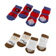 Pet Socks x 4 - Antislip Soles size Med (Yorki/Maltese)