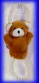 Plush Rope Toy Bear with squeaker