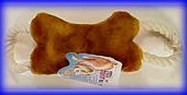 Plush Rope Toy Bone with squeaker  - Large