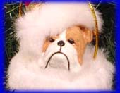 Velvet Christmas Tree Stocking - Bulldog
