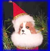 Velvet Christmas Tree Stocking - Cavalier